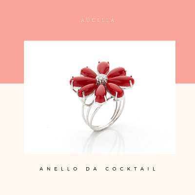 Coral cocktail ring
