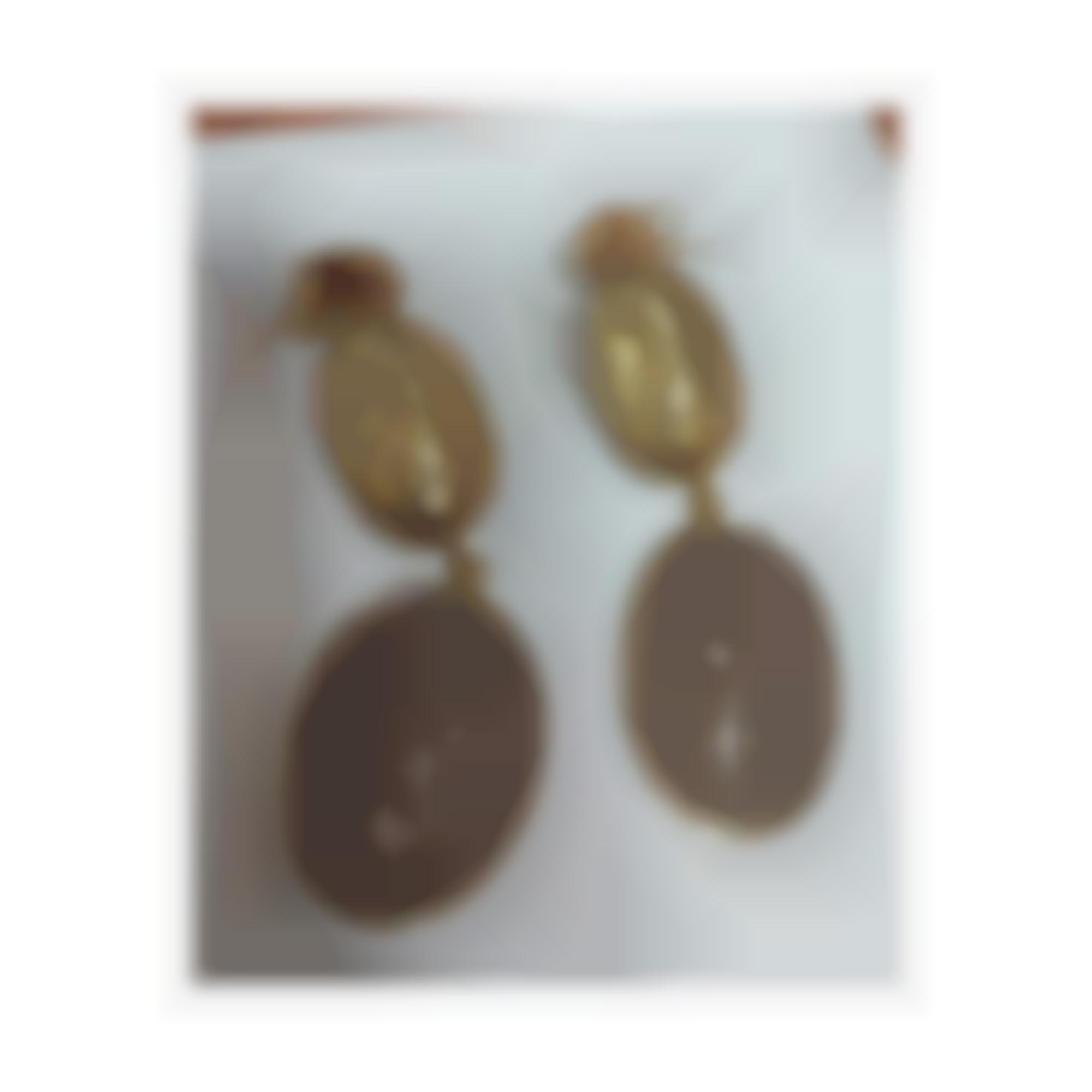 Earrings with lava stones cameos handmade