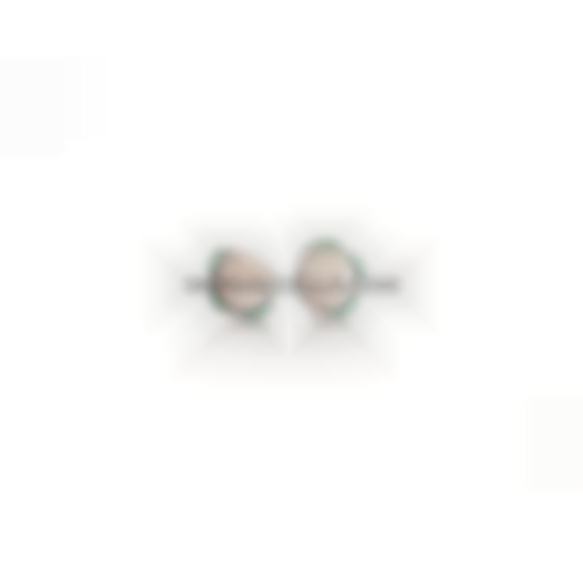 Spole corallo rosa naturali con zirconi e argento