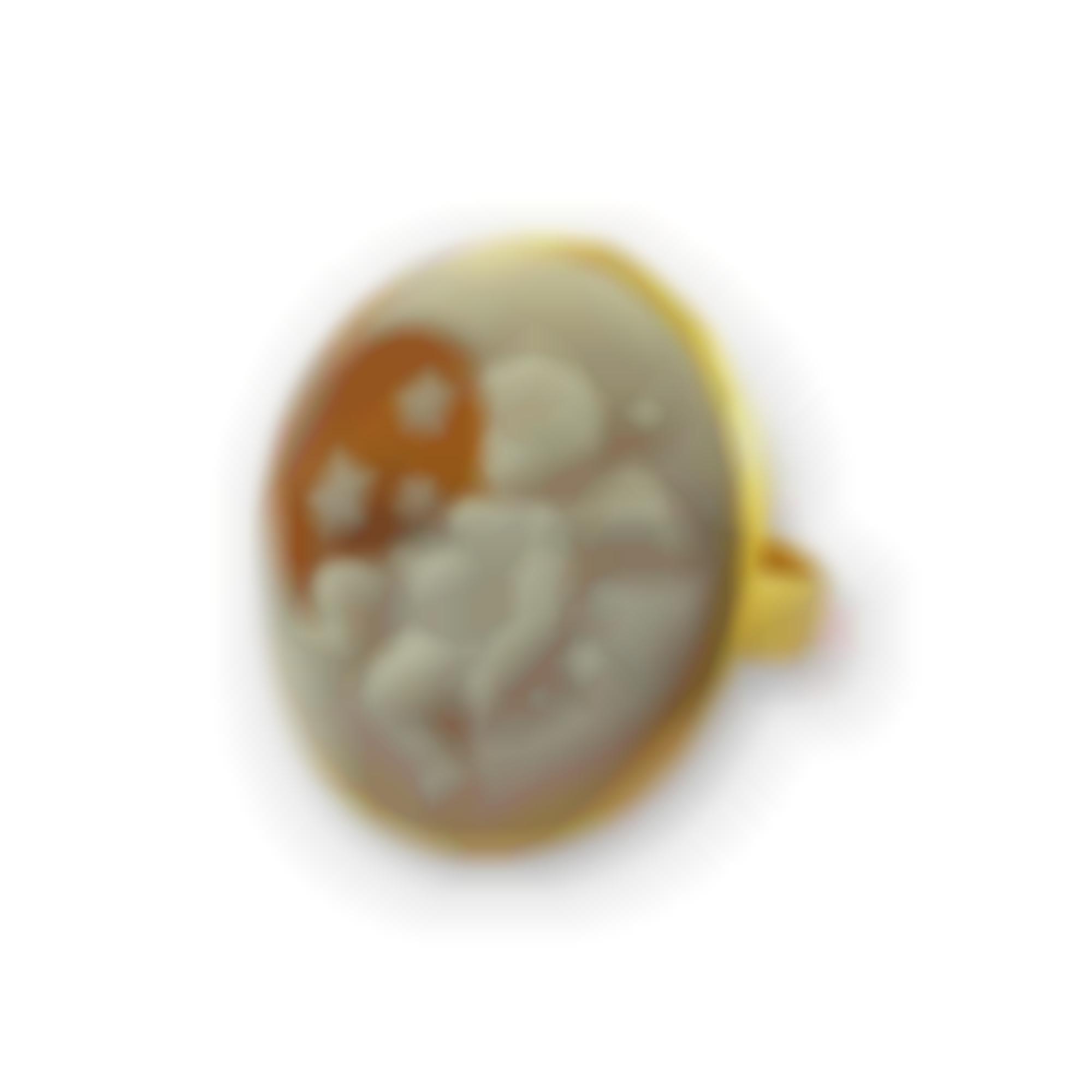 Cammeo tondo montato in argento 