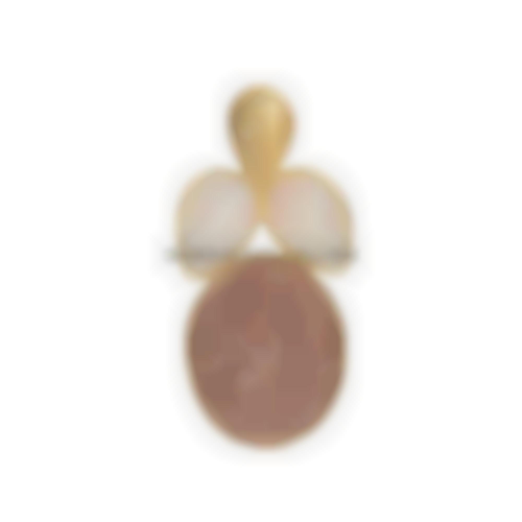 Ciondolo in argento con cammeo inciso in pietra lavica