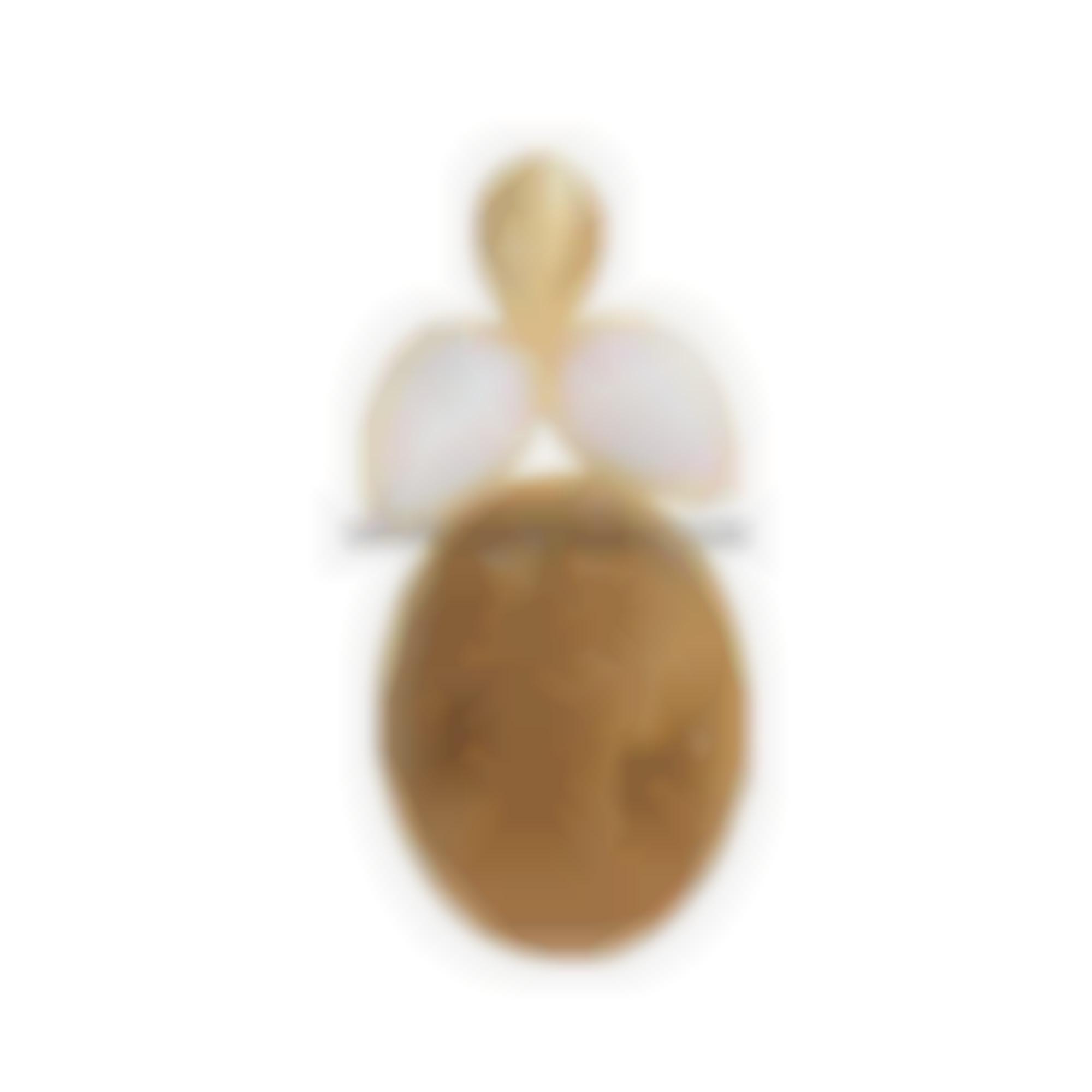 Ciondolo in argento con cammeo inciso a mano