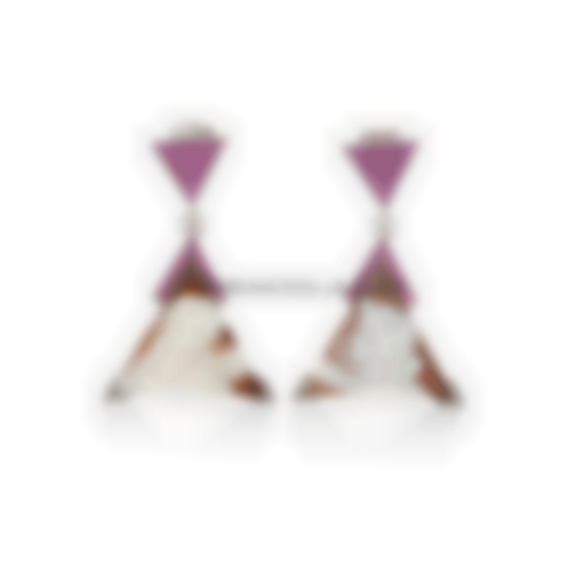 Orecchini realizzati con cammei naturali in conchiglia 