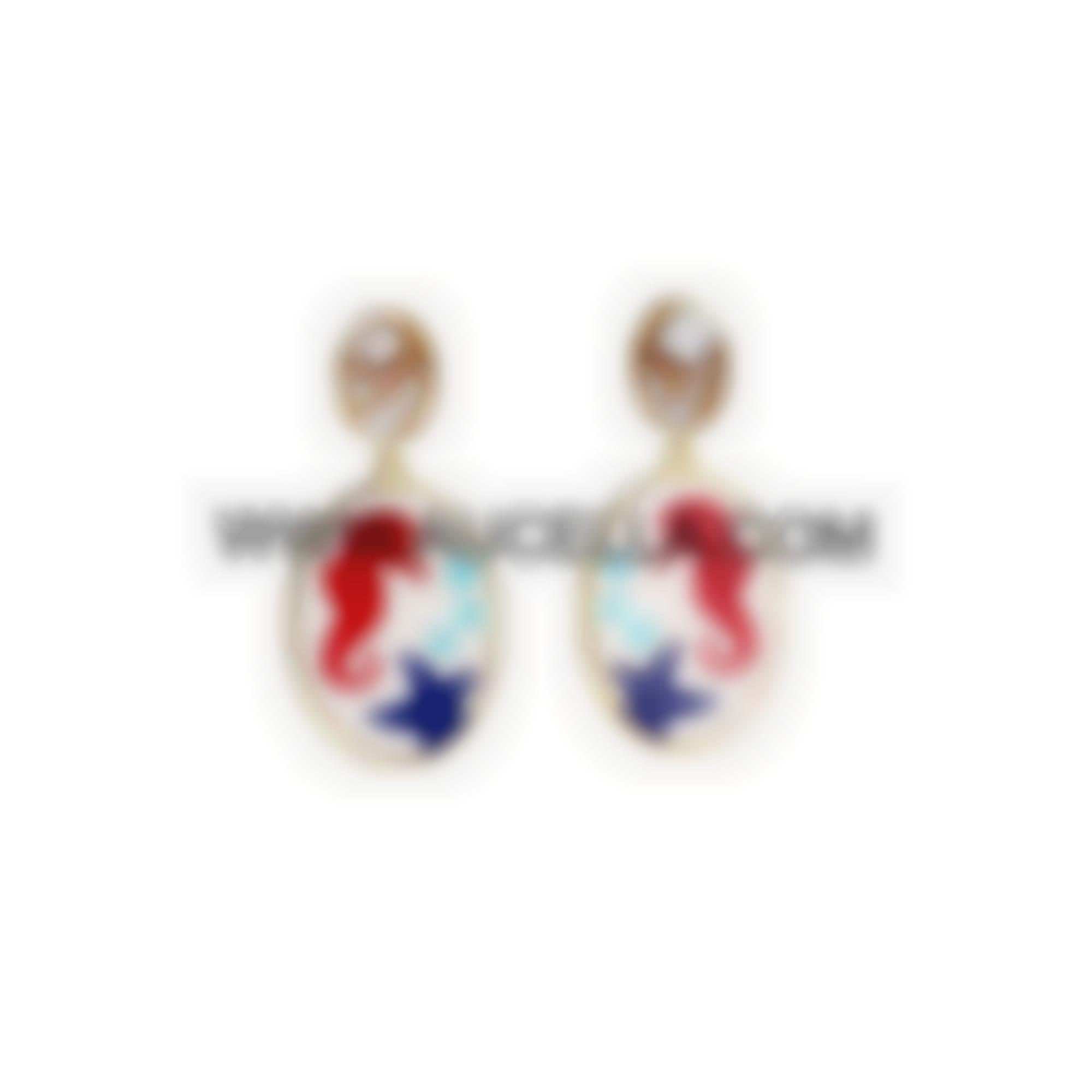 Cameos set in silver with mosaic work