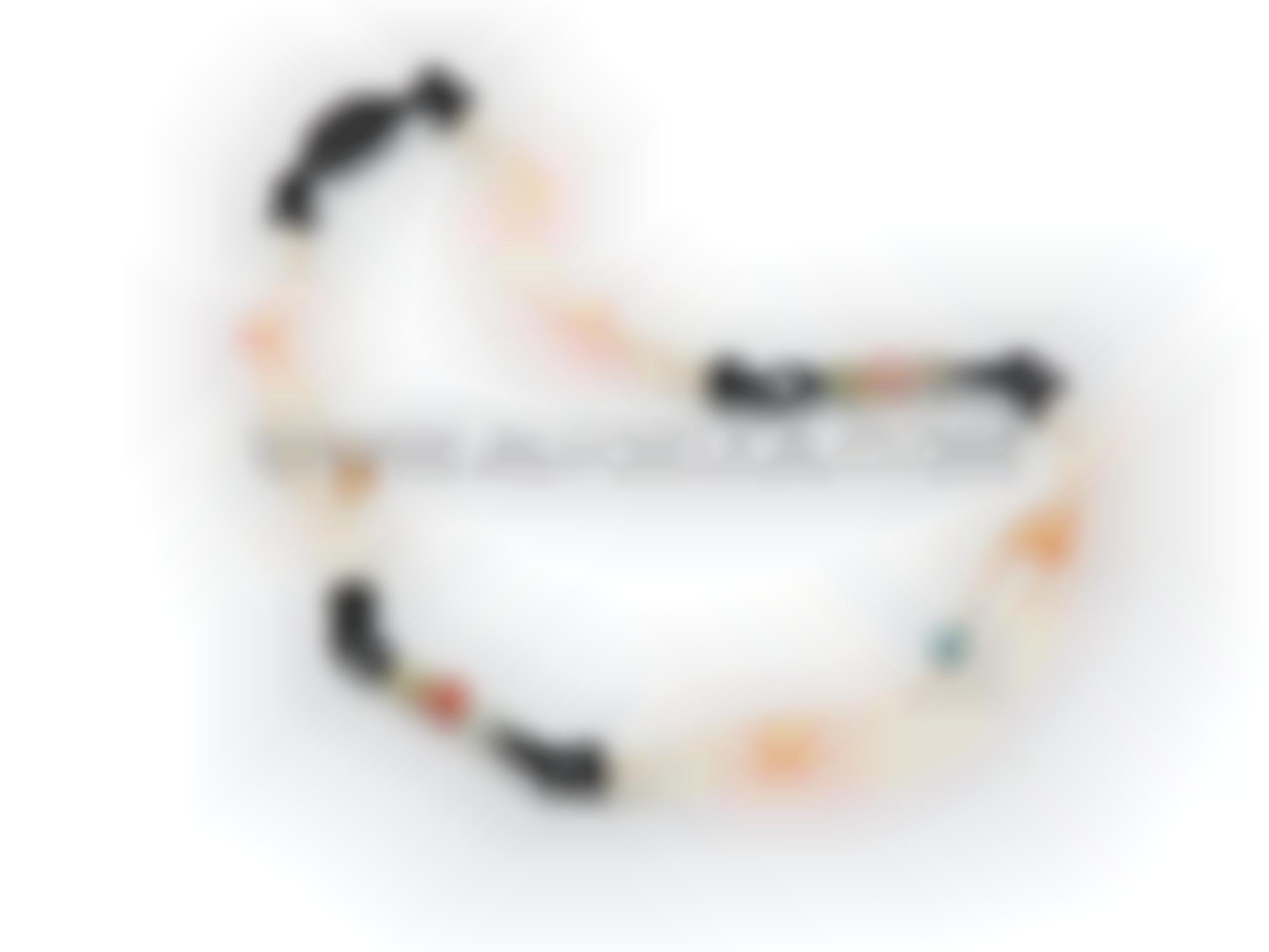 Three elements model with stones and ebony