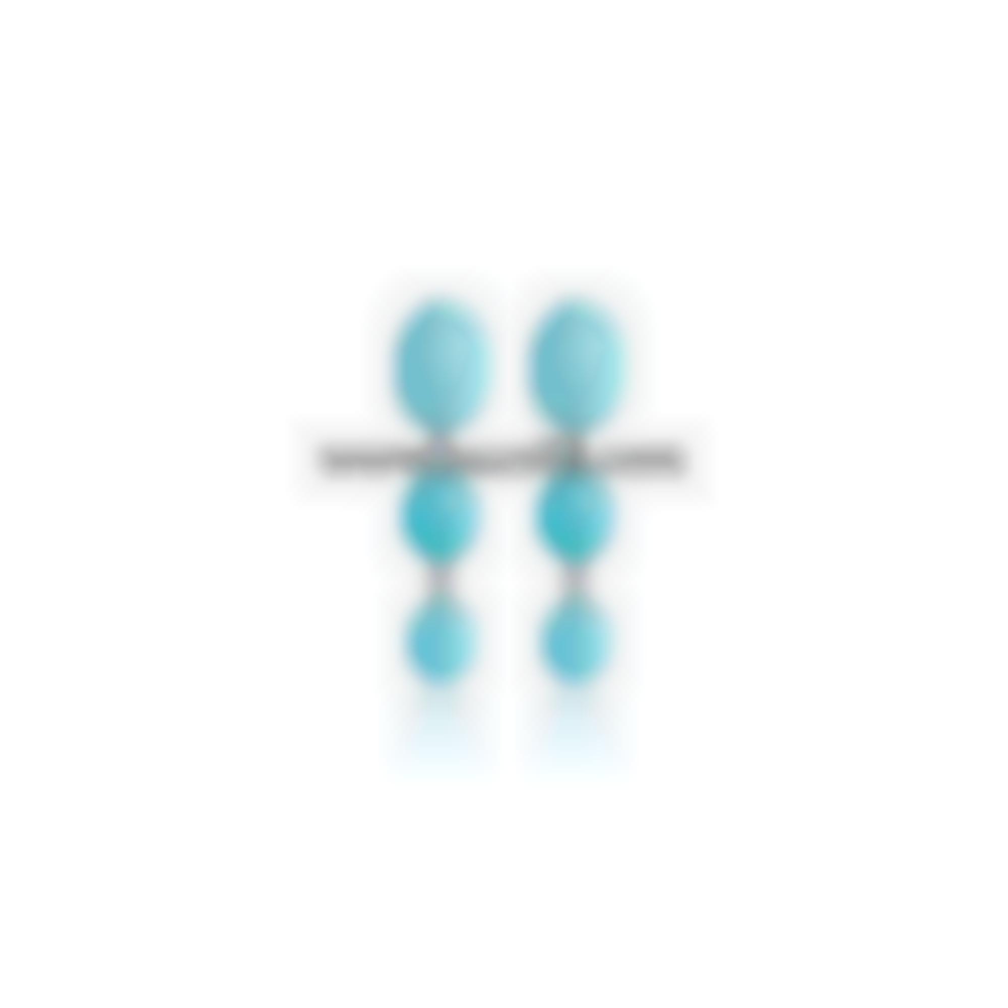 Earrings set in gold with natural turquoise 