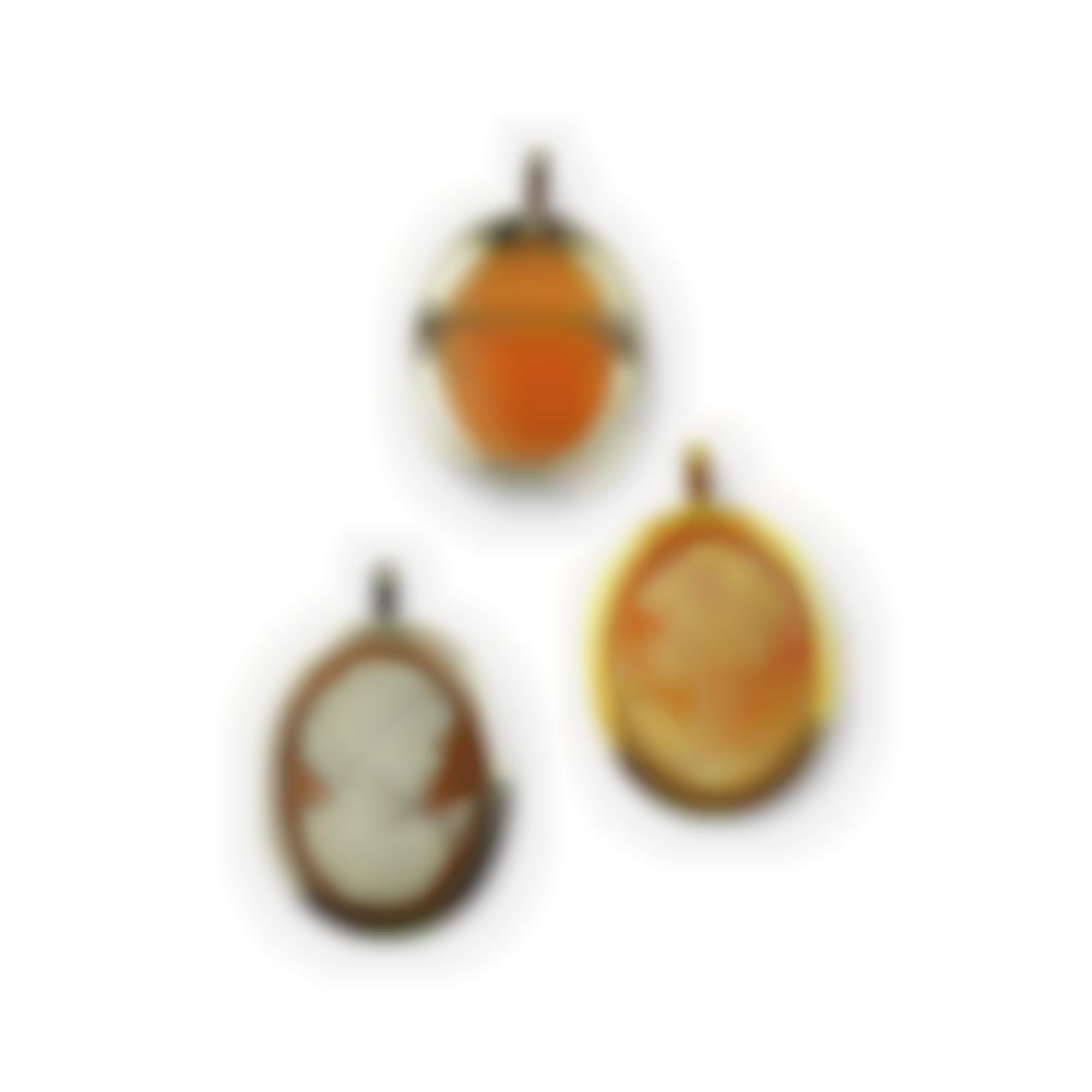 Pendant set in silver with cameo size 25 mm 