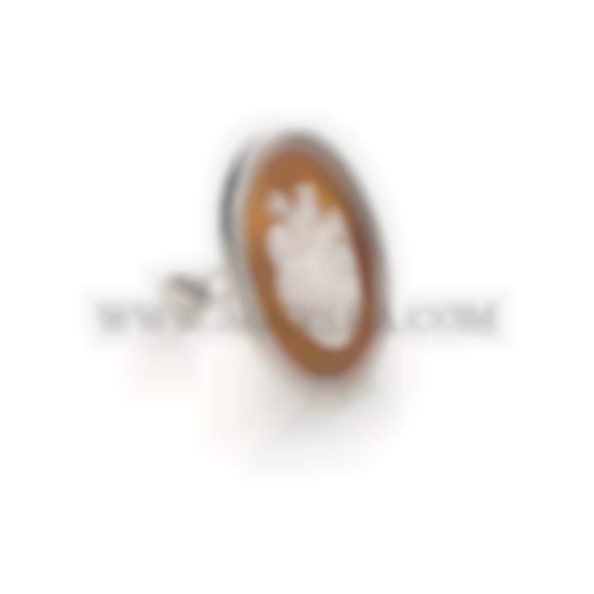 Ring with natural cameo engraved 