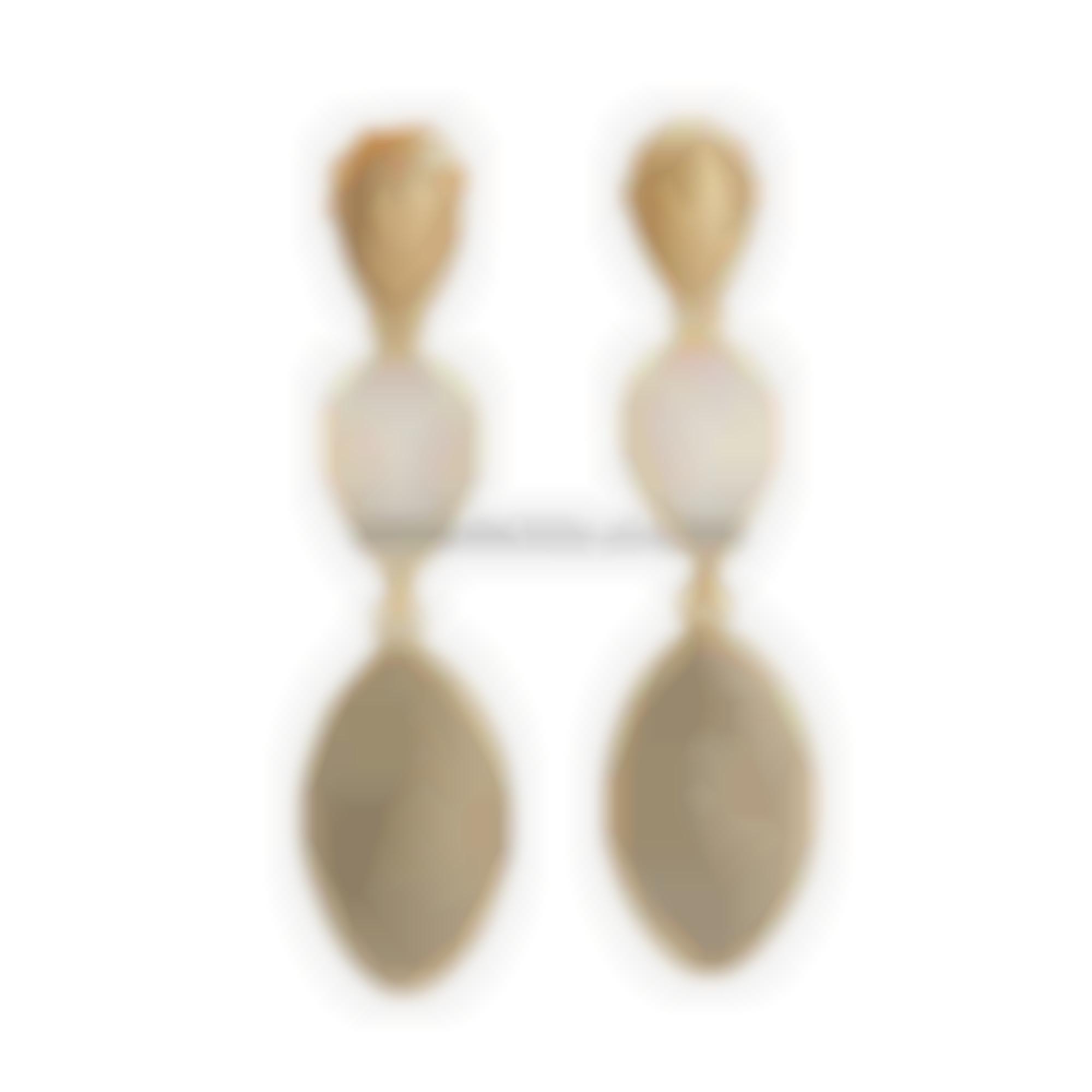 Earrings set in silver with lava stone 