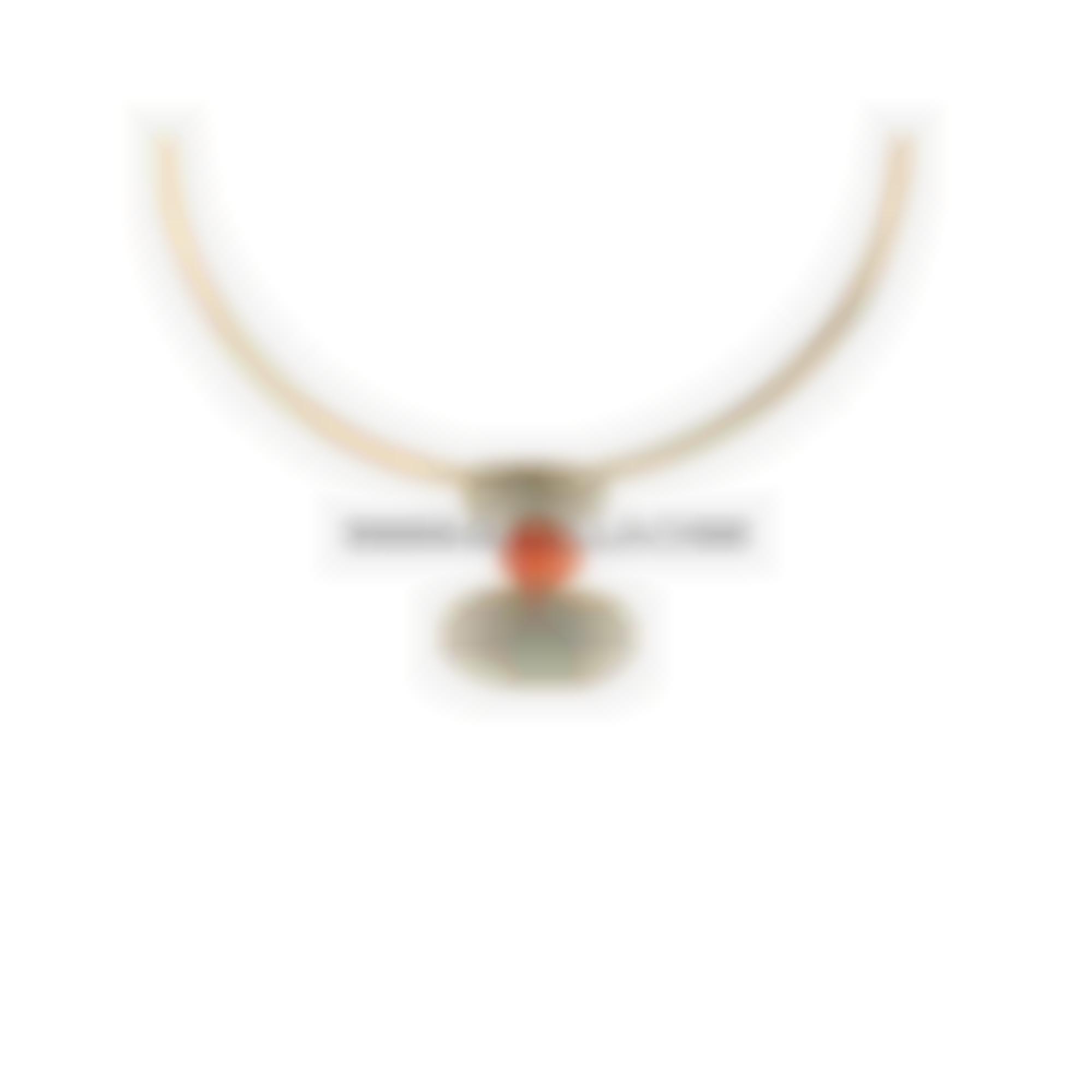 Pendant set in silver with natural red with stones 