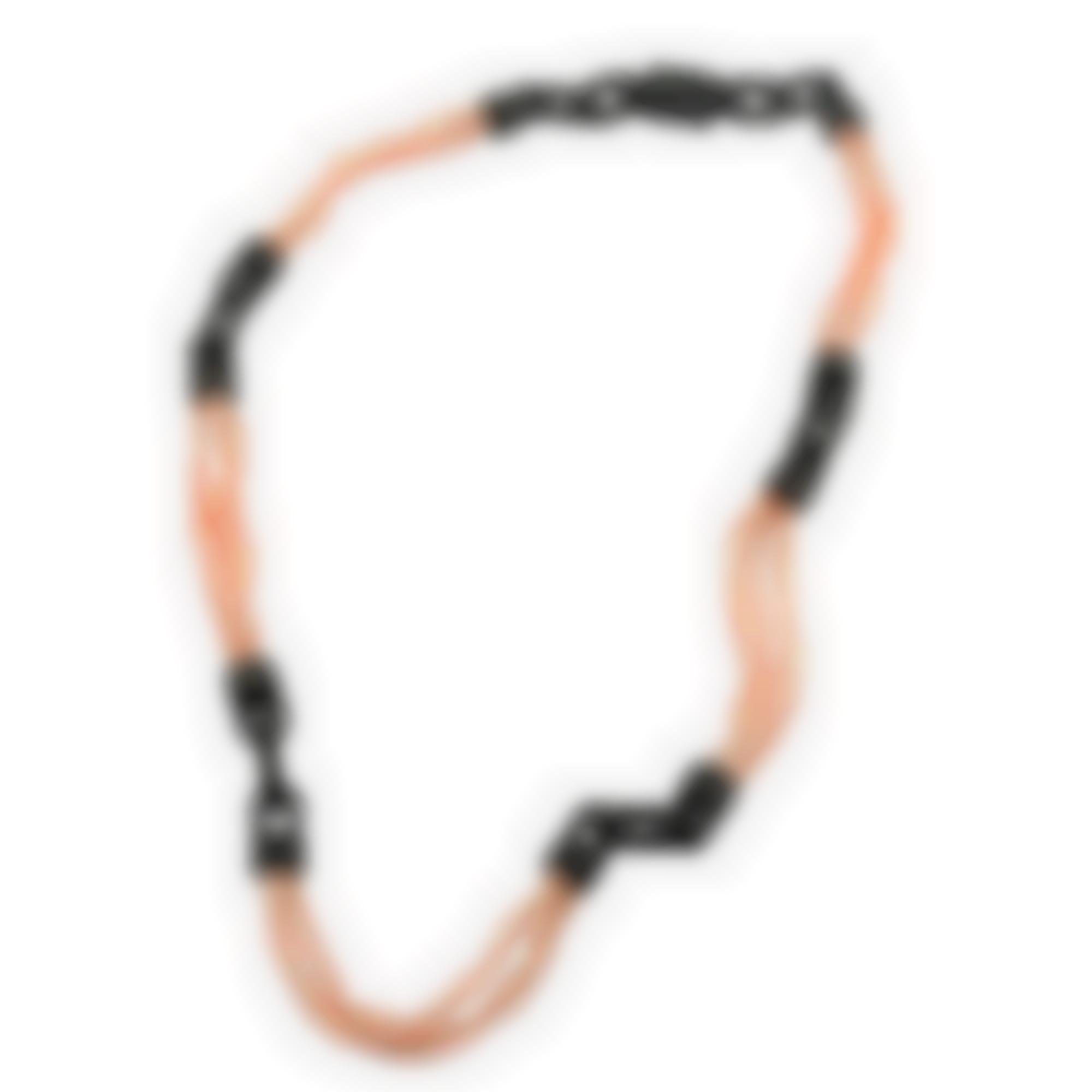 Collana 5 elementi corallo rosa 