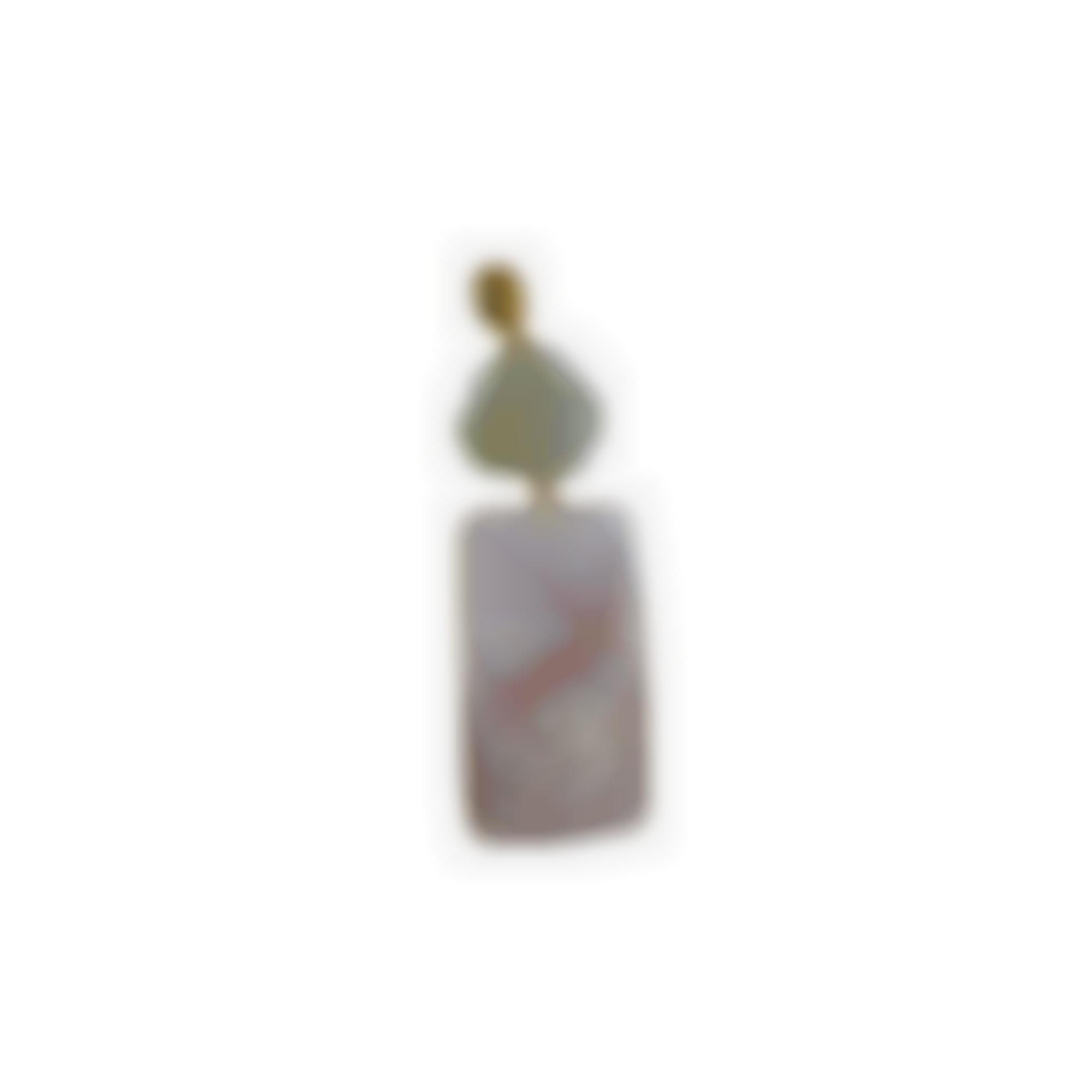 Pendant set in silver with stone and cameo 