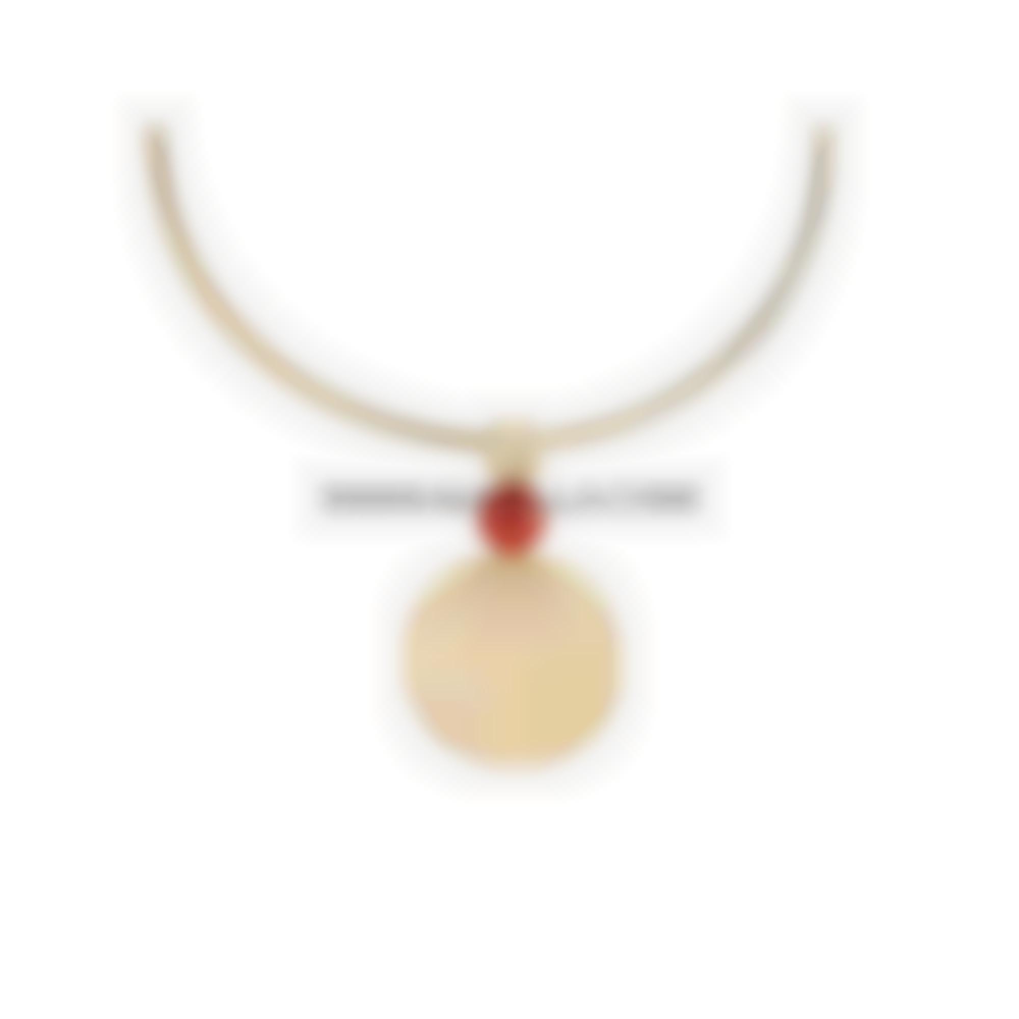 Pendant set in silver with natural red coral and mop