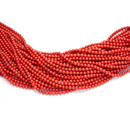 Collane in corallo rosso pallini mm 9 se