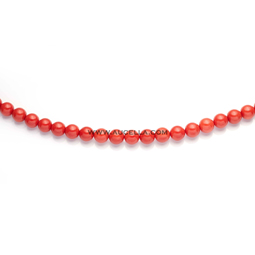 Collane in corallo rosso pallini 14 mm