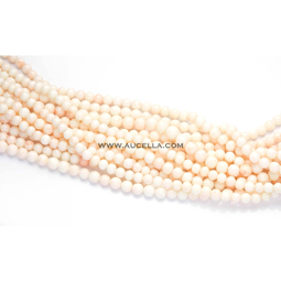 Natural white coral beads shape medium size