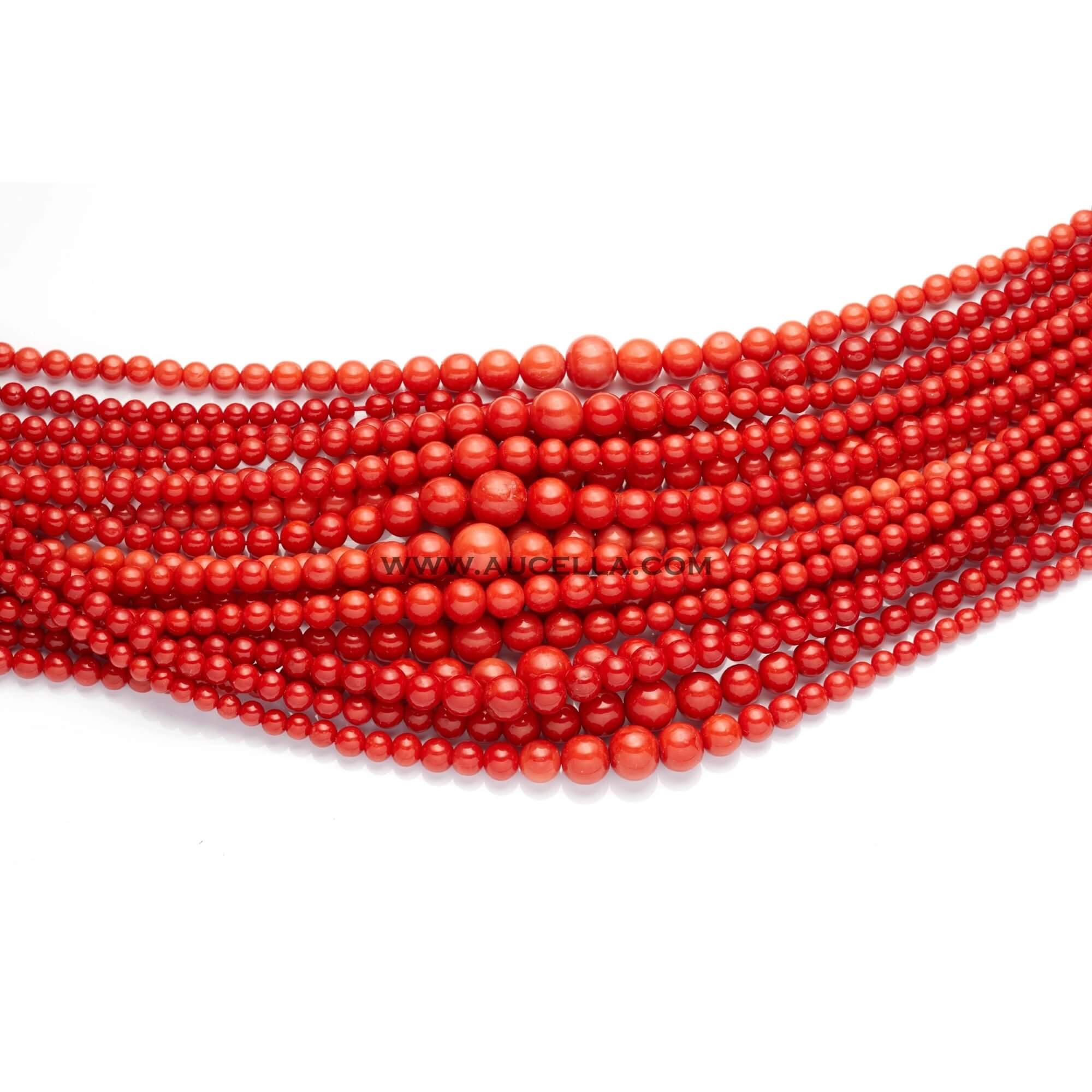 Pallini graduati corallo naturale