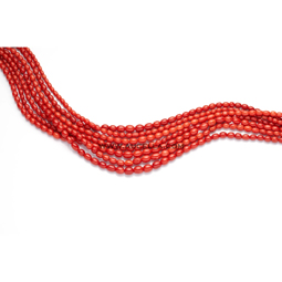 Natural red coral necklaces rice shape