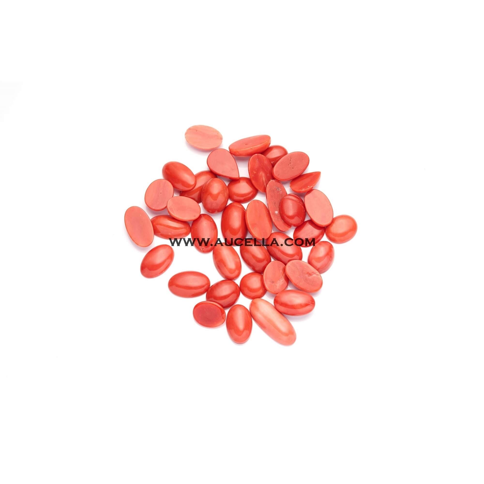 Cabochon ovale rosso misure varie