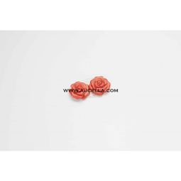 Rose in corallo rosso incise a mano 