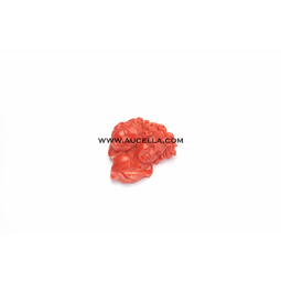 Facce incise su corallo rosso naturale