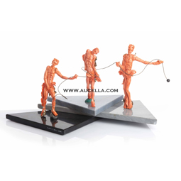 Statue incise a mano in corallo momo naturale 