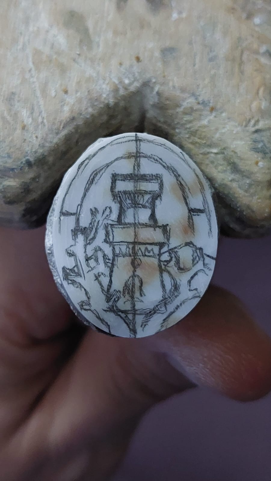 Turris Octava carved cameo