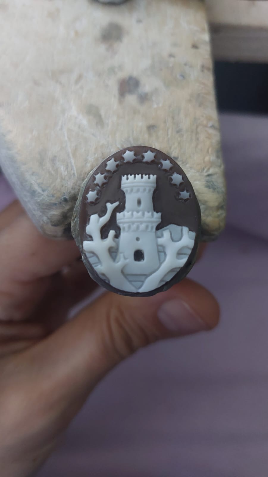 Turris Octava carved cameo