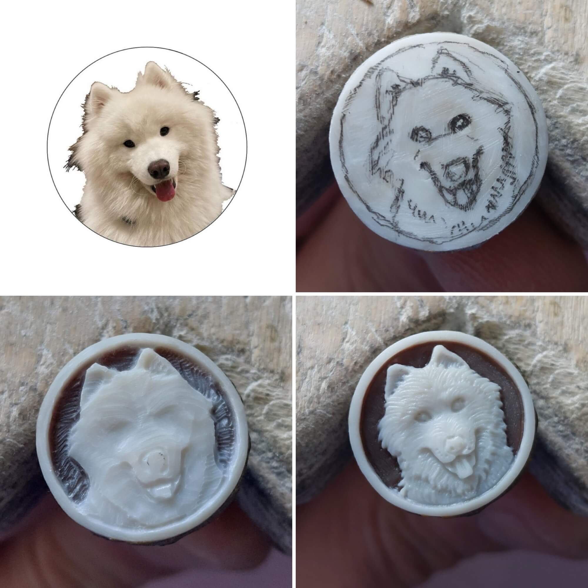 Natural seashell handmade dog 