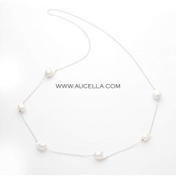 Necklace with fresh water pearls and silver 925