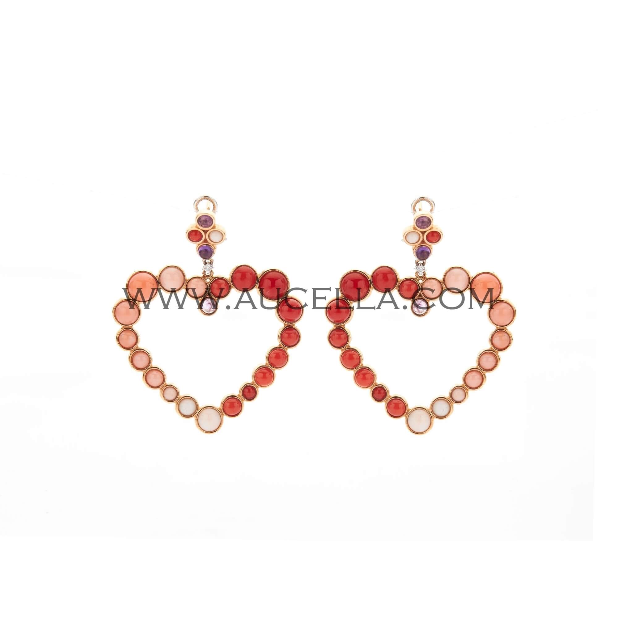 Earrings luxury heart model