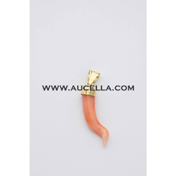 Coral horns with silver 