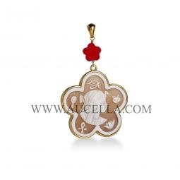 Pendant with natural cameo handmade 