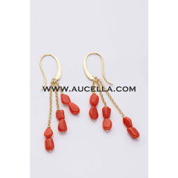 Collana in oro e corallo rosso naturale 