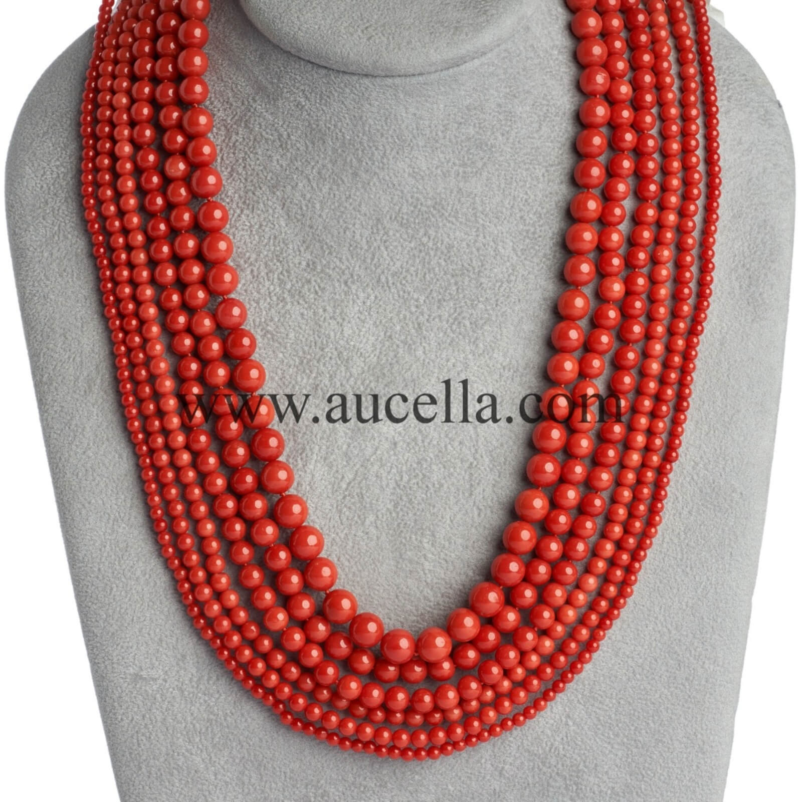 Natural red coral size 8 mm