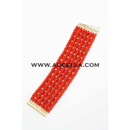 Bracelet set in gold with small beads