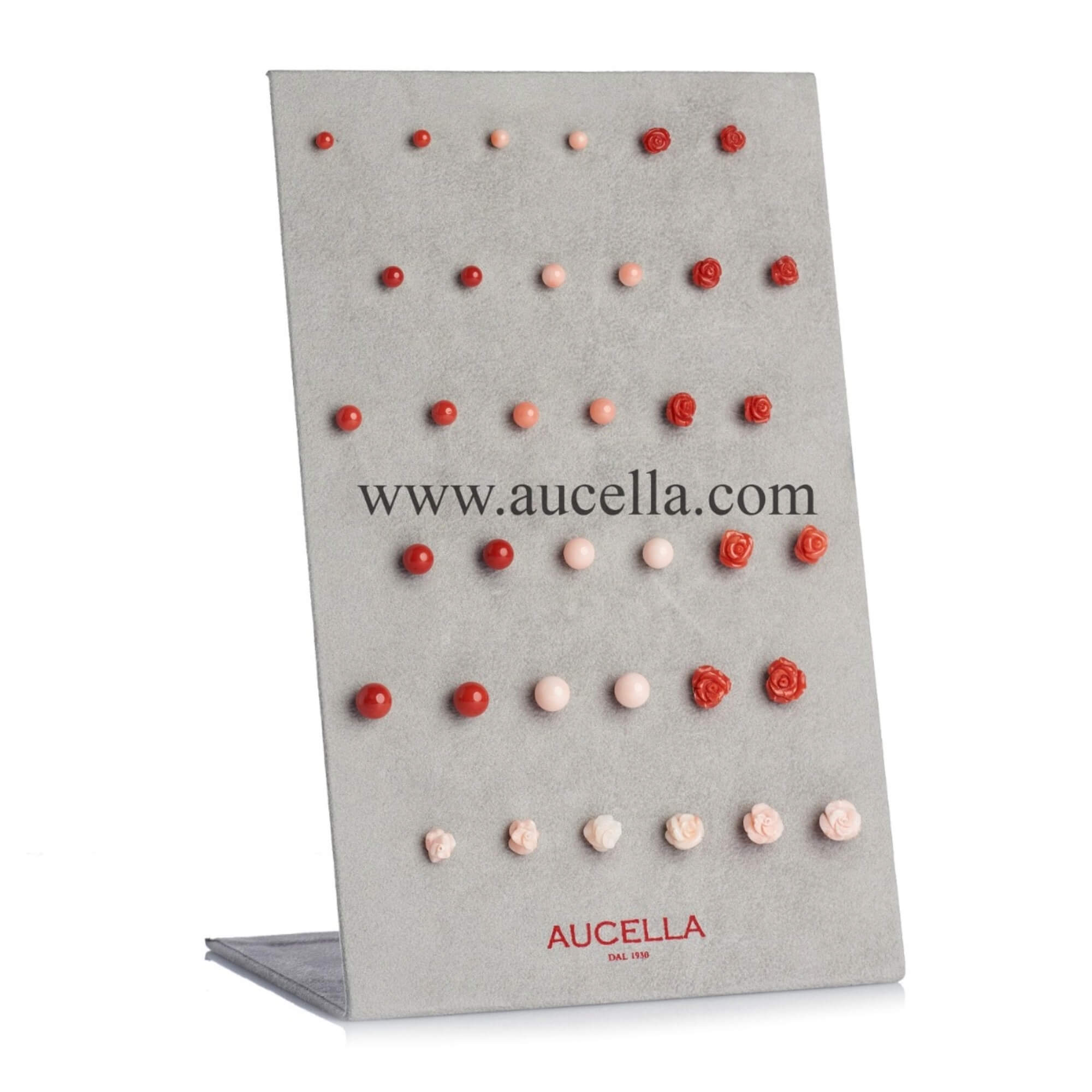 Earrings with pink roses coral 6 mm