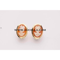 Earrings Cameos set in gold  
