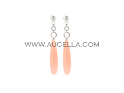 Orecchini pendolo corallo rosa 
