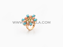 Anello luxury modello fiocco turchese 
