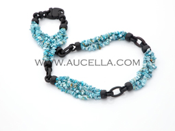 Ebony necklace made with Arizona Turquoise 