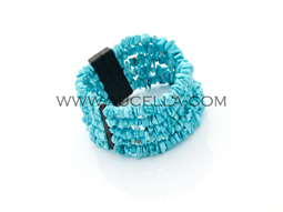 Bracciale ebano e turchese 
