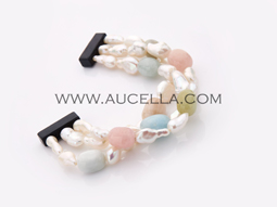 Bracciale ebano perle scaramazze