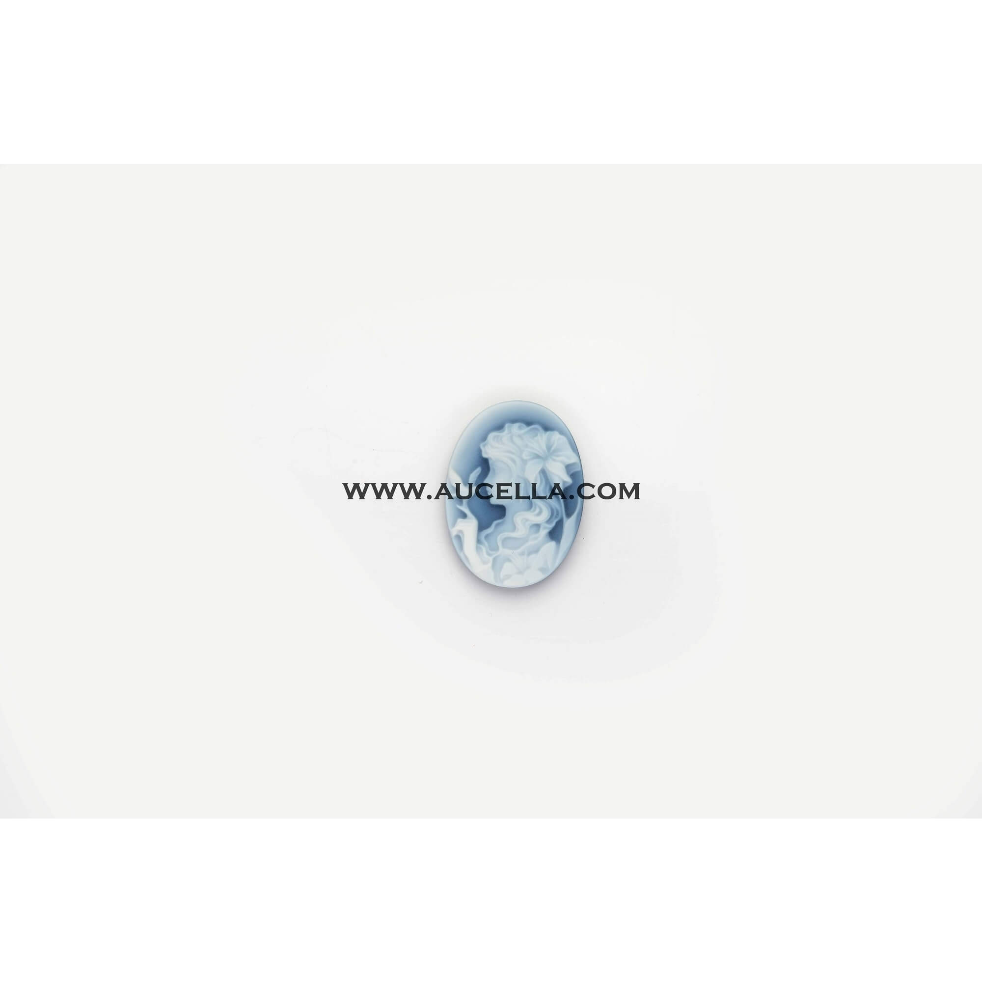 Donna in agata blu 18 mm 